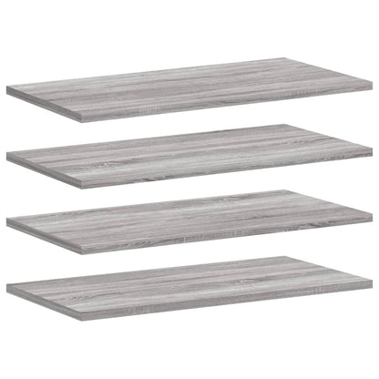 Wall Shelves 4 pcs Grey Sonoma 60x20x1,5 cm Engineered Wood