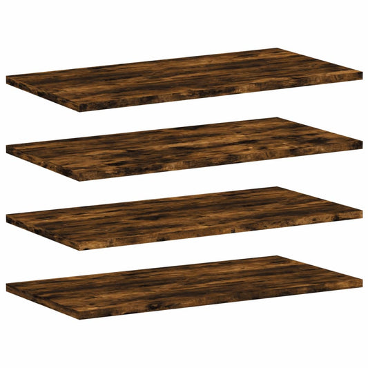 Wall Shelves 4 pcs Smoked Oak 60x30x1,5 cm Engineered Wood