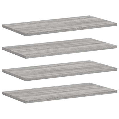 Wall Shelves 4 pcs Grey Sonoma 60x30x1,5 cm Engineered Wood