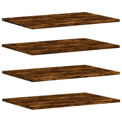 Wall Shelves 4 pcs Smoked Oak 60x40x1.5 cm Engineered Wood