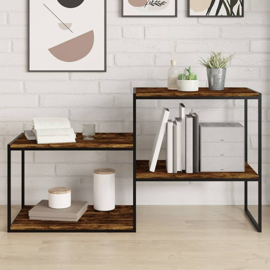 Wall Shelves 4 pcs Smoked Oak 60x40x1,5 cm Engineered Wood