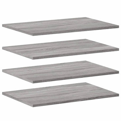 Wall Shelves 4 pcs Grey Sonoma 60x40x1,5 cm Engineered Wood