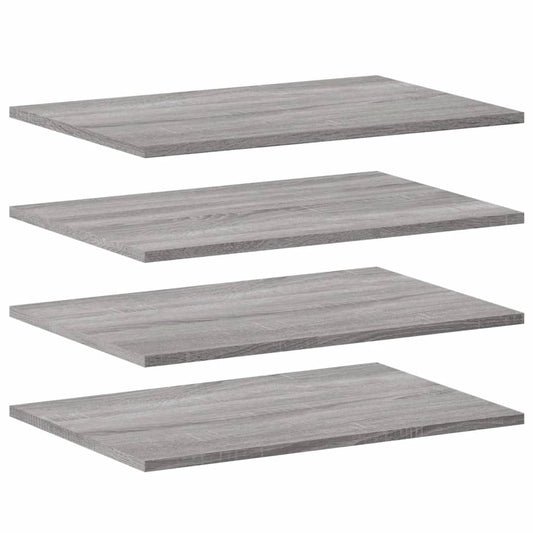 Wall Shelves 4 pcs Grey Sonoma 60x40x1,5 cm Engineered Wood