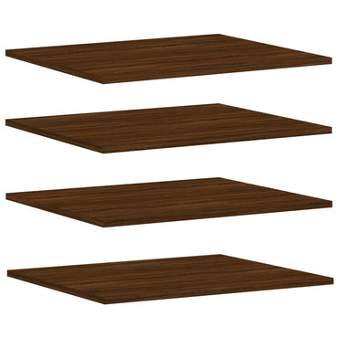 Wall Shelves 4 pcs Brown Oak 60x50x1.5 cm Engineered Wood