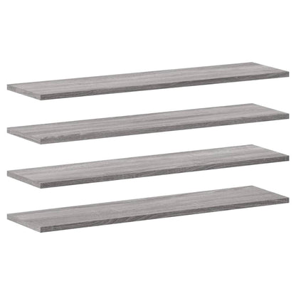 Wall Shelves 4 pcs Grey Sonoma 80x20x1,5 cm Engineered Wood