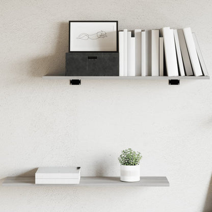 Wall Shelves 4 pcs Grey Sonoma 80x20x1,5 cm Engineered Wood