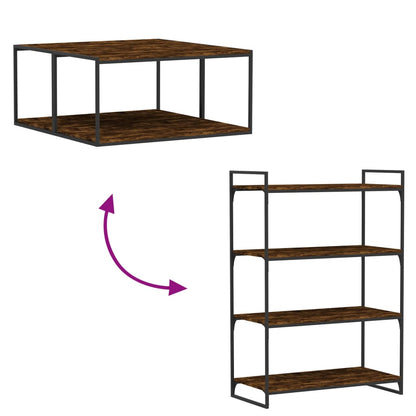 Wall Shelves 4 pcs Smoked Oak 80x40x1,5 cm Engineered Wood