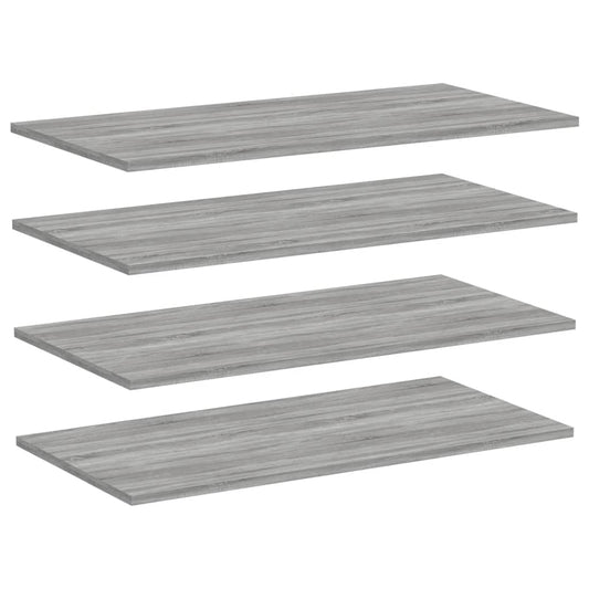 Wall Shelves 4 pcs Grey Sonoma 80x40x1,5 cm Engineered Wood
