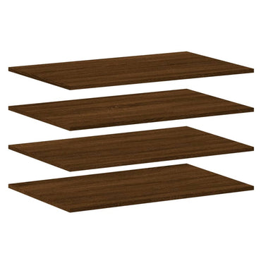 Wall Shelves 4 pcs Brown Oak 80x50x1.5 cm Engineered Wood