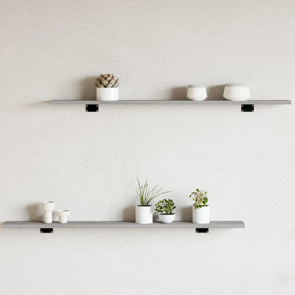 Wall Shelves 4 pcs Grey Sonoma 100x10x1,5 cm Engineered Wood