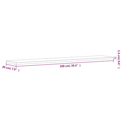 Wall Shelves 4 pcs Grey Sonoma 100x20x1,5 cm Engineered Wood