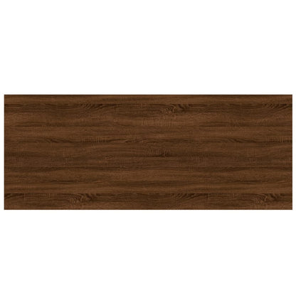 Wall Shelves 4 pcs Brown Oak 100x40x1.5 cm Engineered Wood