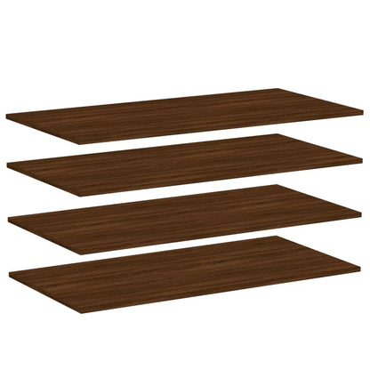 Wall Shelves 4 pcs Brown Oak 100x50x1.5 cm Engineered Wood