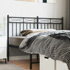Metal Headboard Black 135 cm