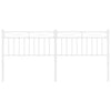 Metal Headboard White 193 cm