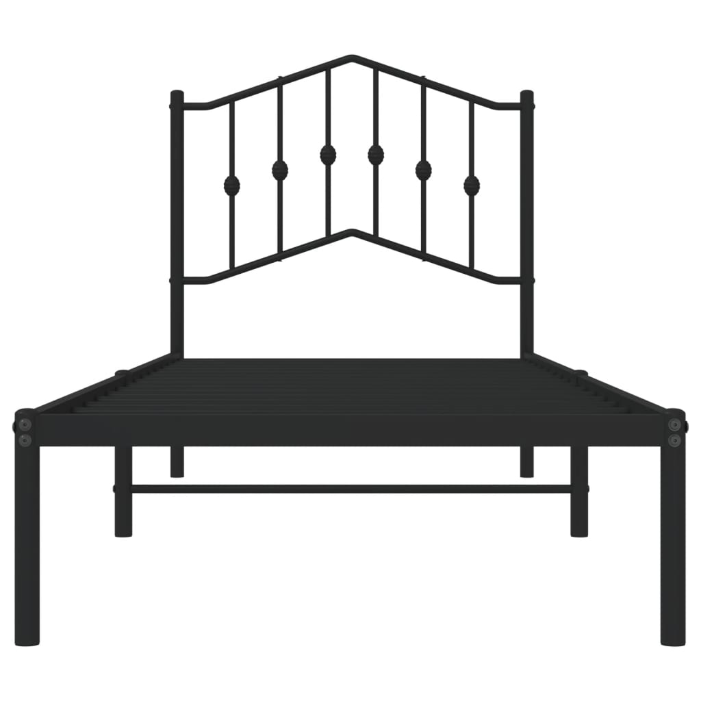 Bed Frame | Black | Steel | Single | Bed Frame | Rectangular | Modern