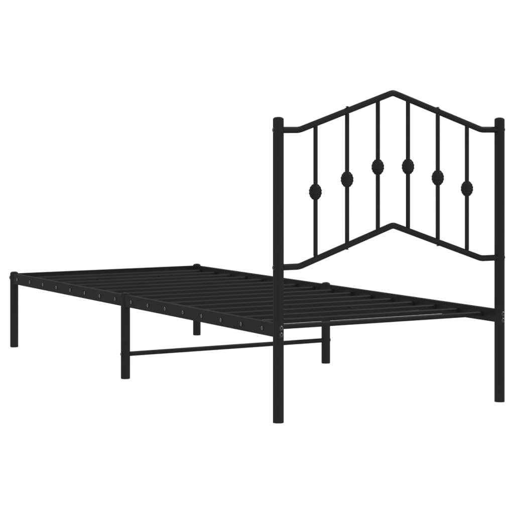 Bed Frame | Black | Steel | Single | Bed Frame | Rectangular | Modern