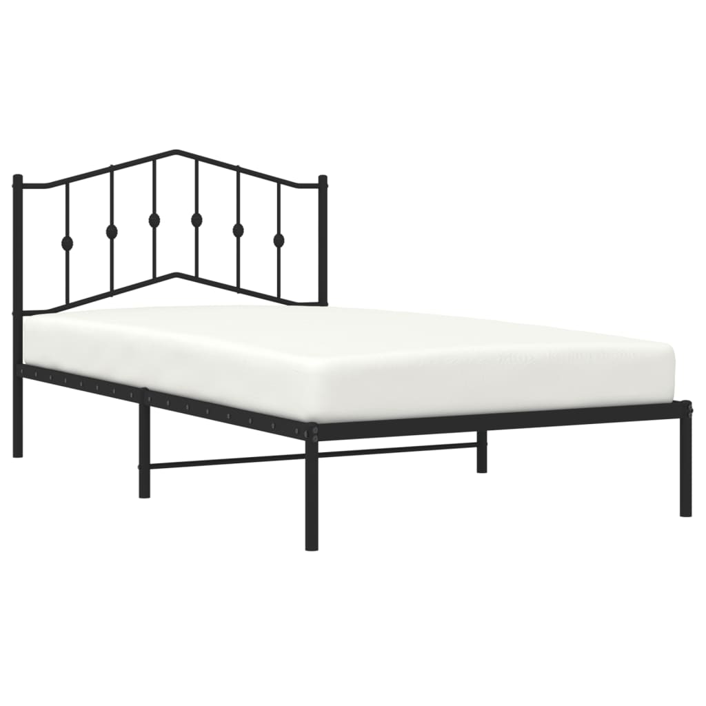 Bed Frame | Black | Powder-coated Steel | Single | Bed Frame