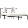 Metal Bed Frame without Mattress with Headboard Black 183x213cm