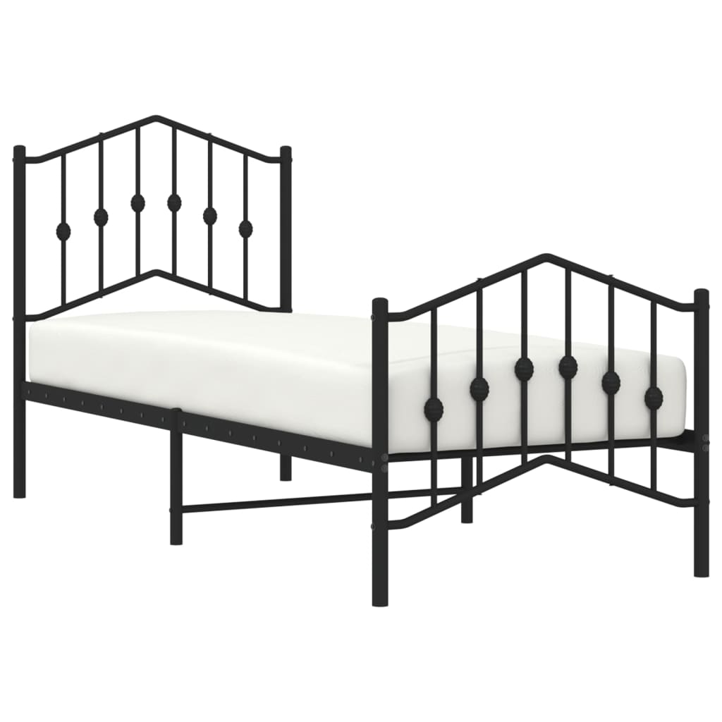 Bed Frame | Black | Powder-Coated Steel | Small Single | Bed Frame