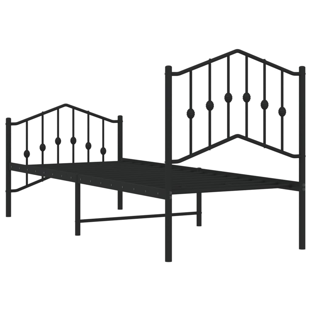 Bed Frame | Black | Powder-Coated Steel | Small Single | Bed Frame