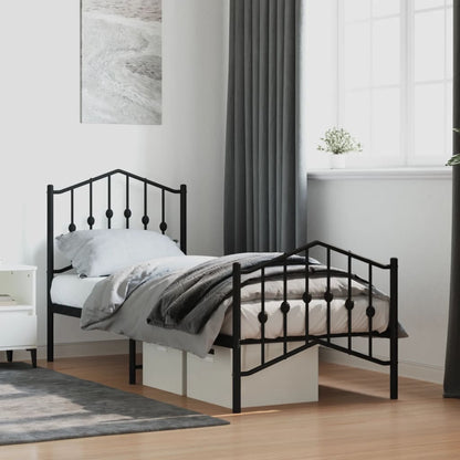 Bed Frame | Black | Powder-Coated Steel | Small Single | Bed Frame