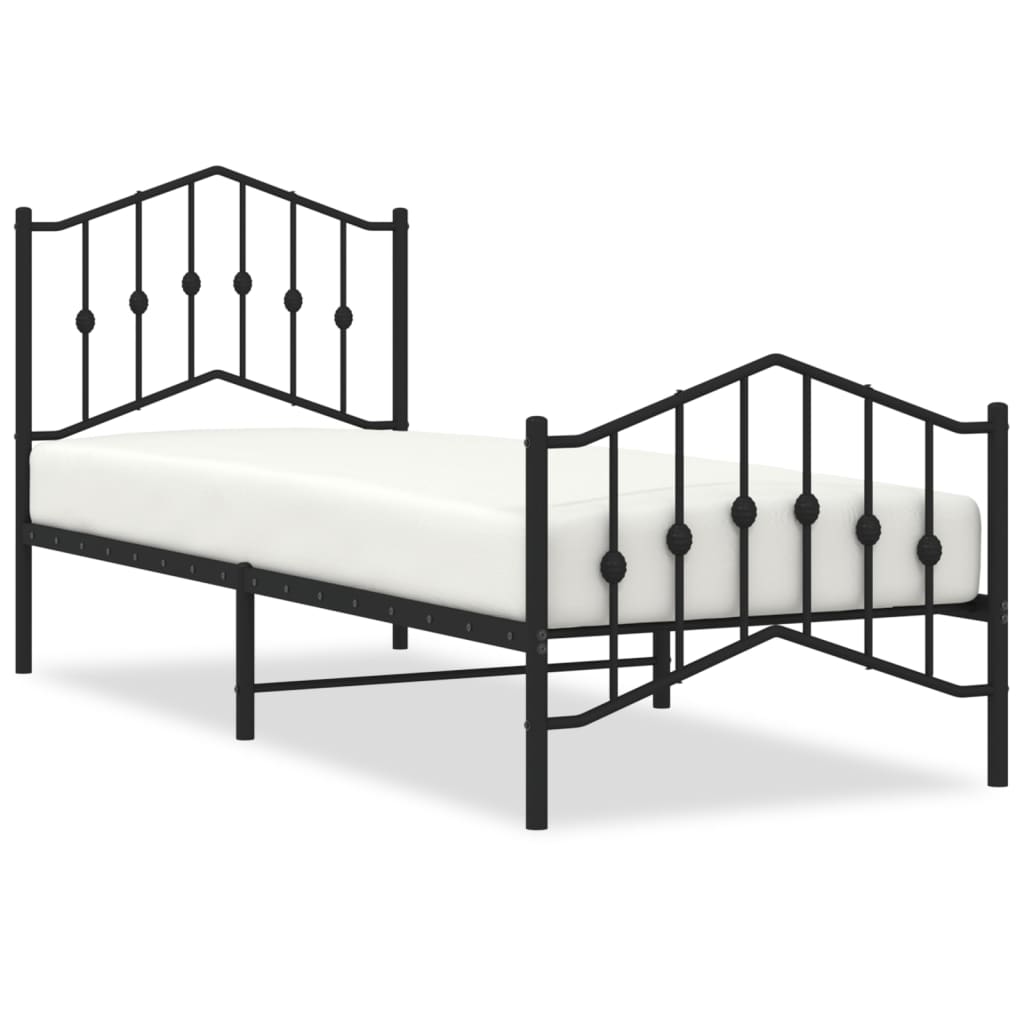 Bed Frame | Black | Powder-Coated Steel | Single | Bed Frame