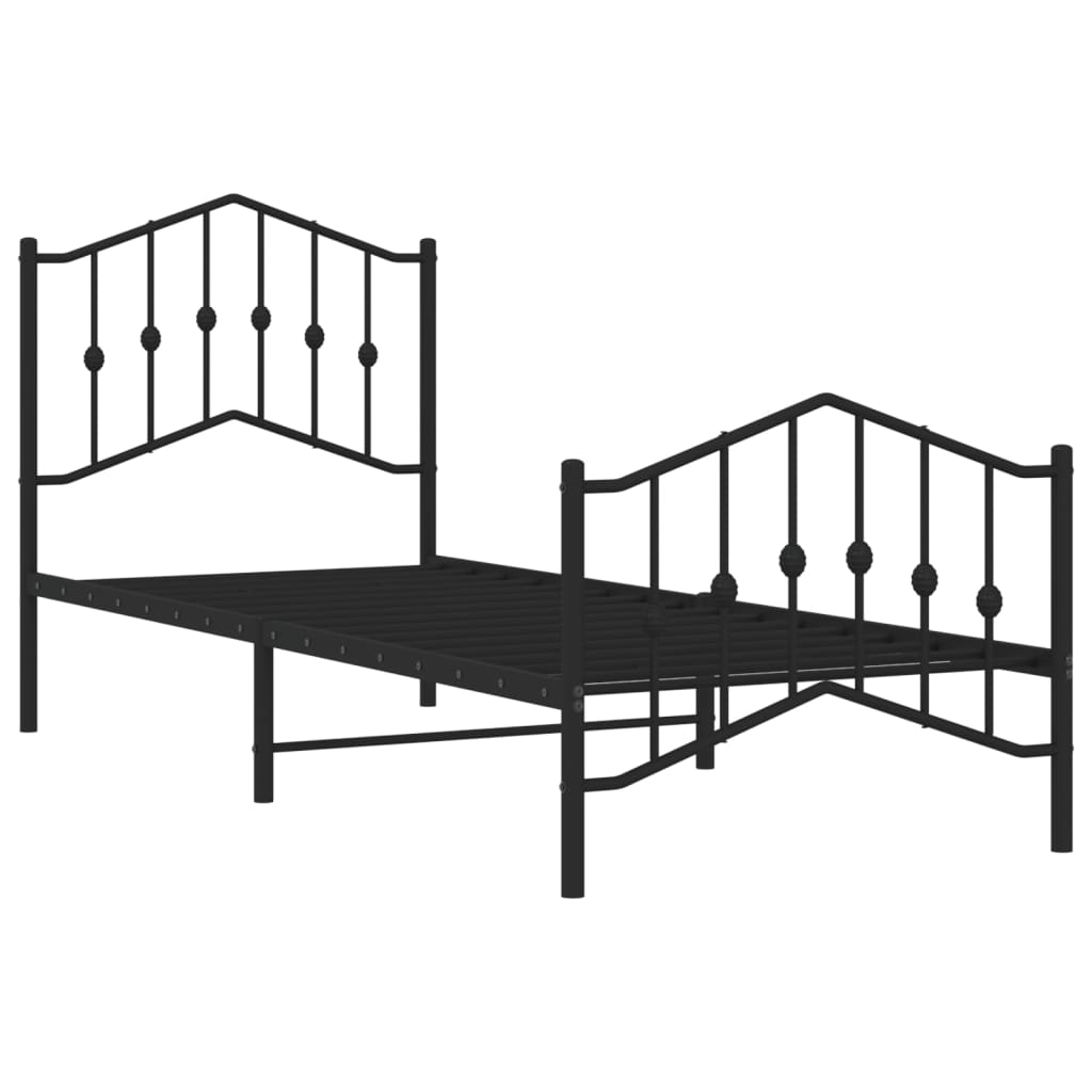 Bed Frame | Black | Powder-Coated Steel | Single | Bed Frame