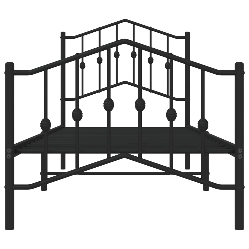 Bed Frame | Black | Powder-Coated Steel | Single | Bed Frame