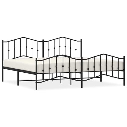 Bed Frame | Black | Powder-Coated Steel | Double | Bed Frame