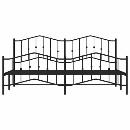 Bed Frame | Black | Powder-Coated Steel | Double | Bed Frame