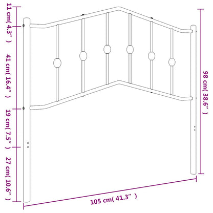 Metal Replace Headboard Black 100 cm
