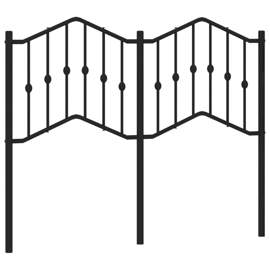 Metal Headboard Black 120 cm