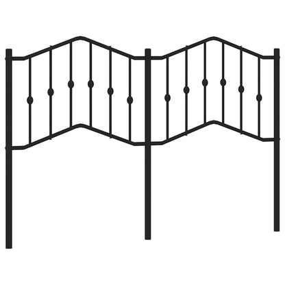 Metal Replace Headboard Black 135 cm