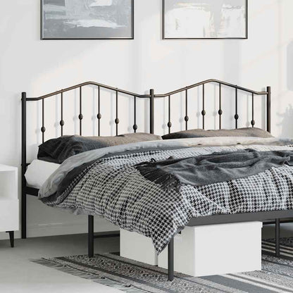 Metal Replace Headboard Black 180 cm