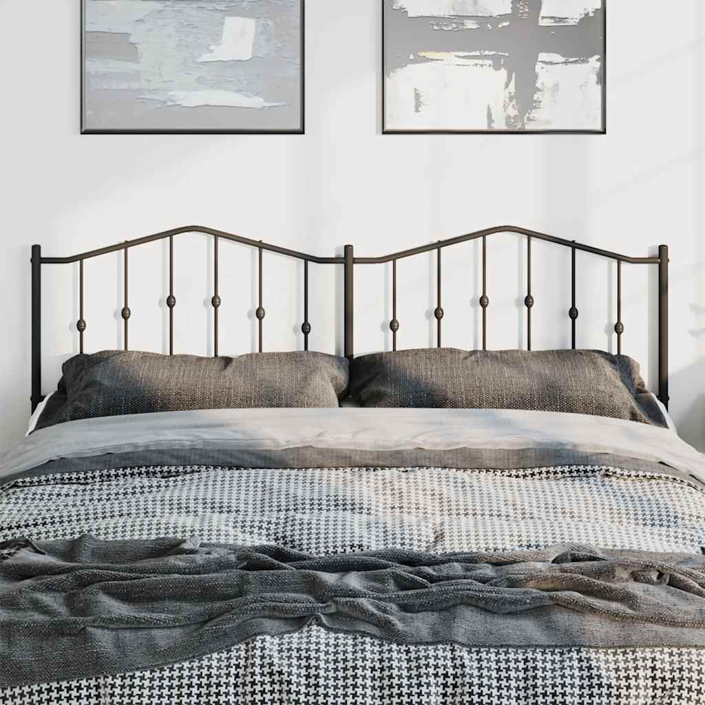 Metal Replace Headboard Black 193 cm