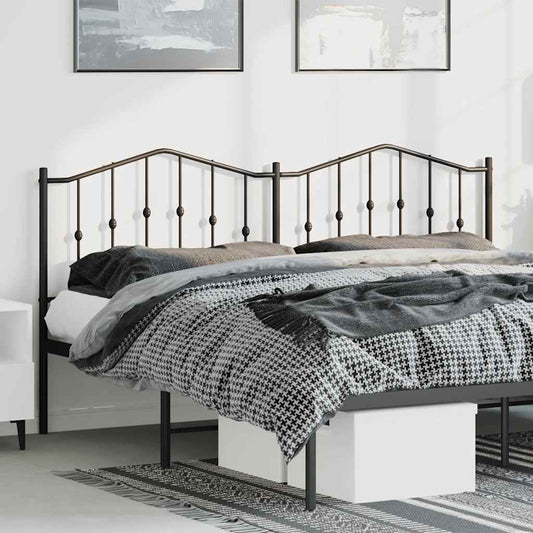Metal Replace Headboard Black 193 cm