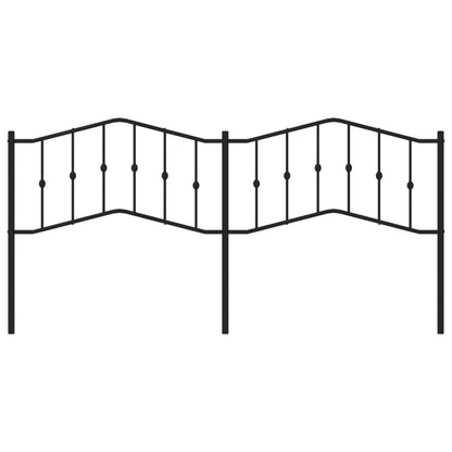 Metal Replace Headboard Black 200 cm