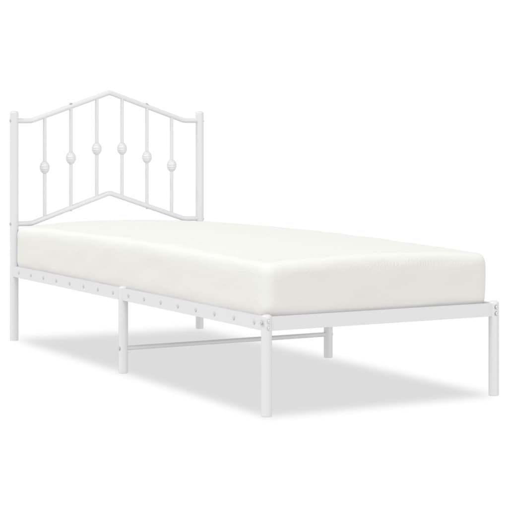 Bed Frame | White | Powder-Coated Steel | Single | Bed Frame