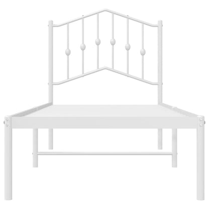 Bed Frame | White | Powder-Coated Steel | Single | Bed Frame