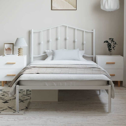Bed Frame | White | Powder-Coated Steel | Single | Bed Frame