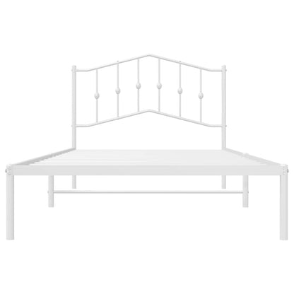 Bed Frame | White | Powder-Coated Steel | Single | Bed Frame
