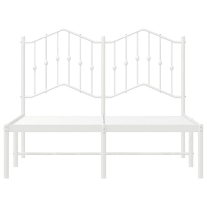 Bed Frame | White | Steel | Double | Bed Frame | Rectangular | Modern