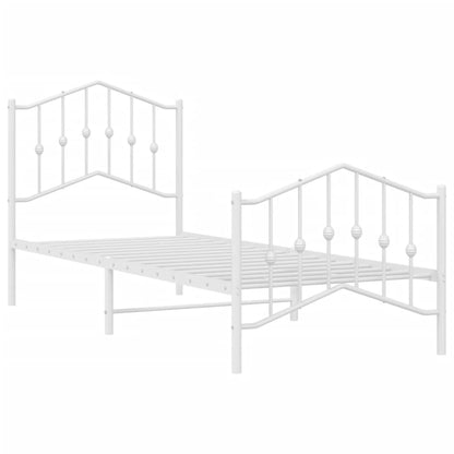 Bed Frame | White | Powder-Coated Steel | Single | Bed Frame