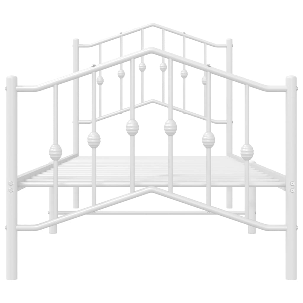 Bed Frame | White | Powder-Coated Steel | Single | Bed Frame