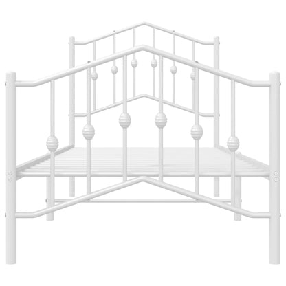 Bed Frame | White | Powder-Coated Steel | Single | Bed Frame