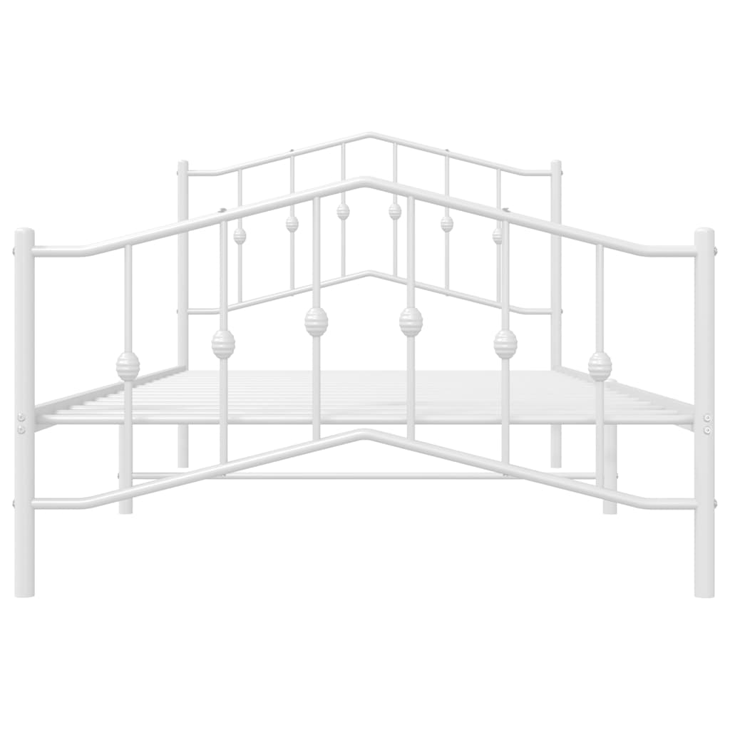 Bed Frame | White | Powder-Coated Steel | Single | Bed Frame