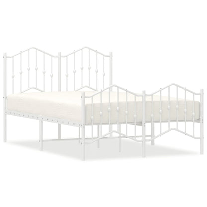 Bed Frame | White | Powder-Coated Steel | Small Double | Bed Frame