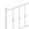 Metal Headboard White 107 cm