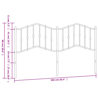 Metal Replace Headboard White 160 cm